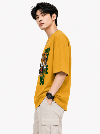 Attitude T-Shirts for Men | Oversized Printed T-Shirt | Wild Life | 100% Cotton T Shirt