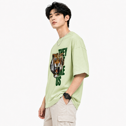 Attitude T-Shirts for Men | Oversized Printed T-Shirt | Wild Life | 100% Cotton T Shirt