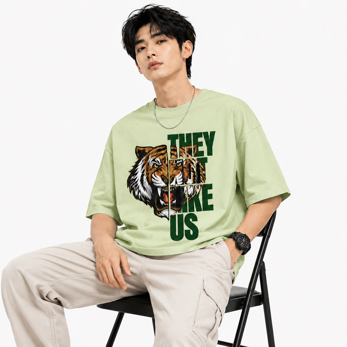 Attitude T-Shirts for Men | Oversized Printed T-Shirt | Wild Life | 100% Cotton T Shirt