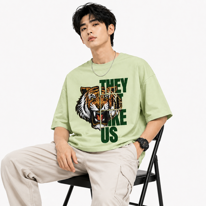 Attitude T-Shirts for Men | Oversized Printed T-Shirt | Wild Life | 100% Cotton T Shirt