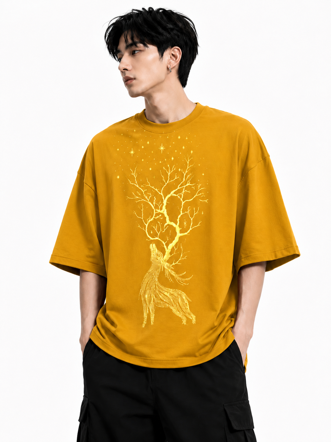Attitude T-Shirts for Men | Oversized T-Shirt | Wild Life Printed t shirt | 100% Pure Cotton T Shirt