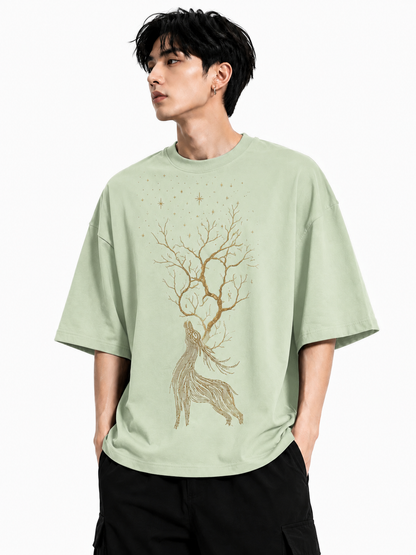 Attitude T-Shirts for Men | Oversized T-Shirt | Wild Life Printed t shirt | 100% Pure Cotton T Shirt