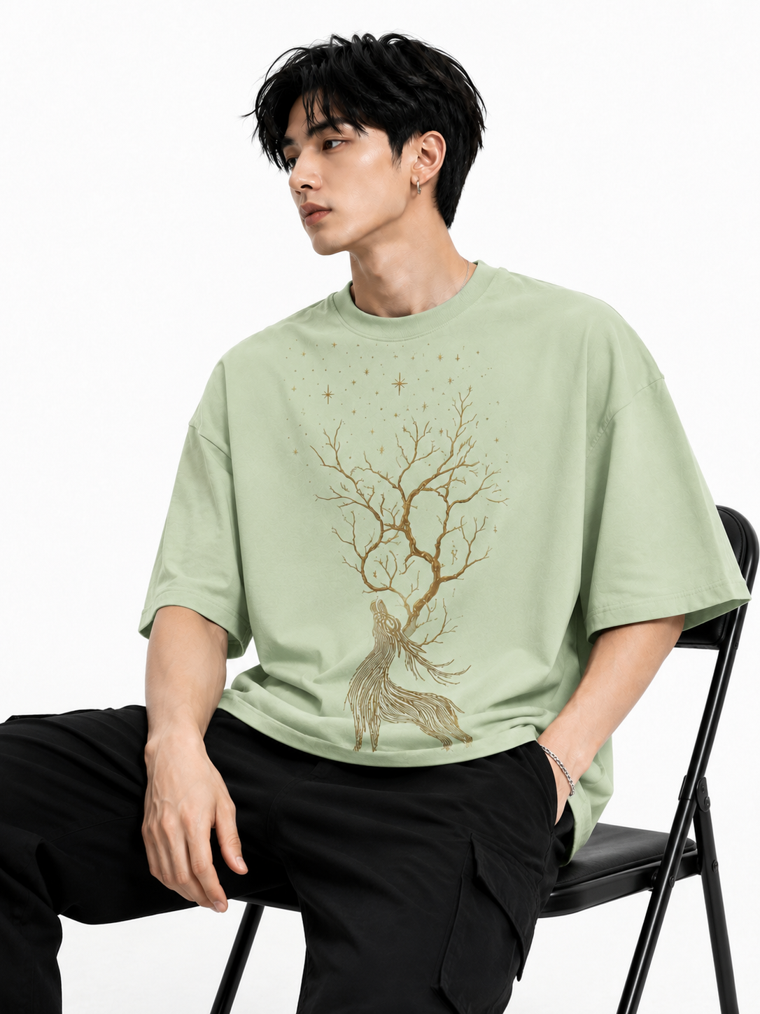 Attitude T-Shirts for Men | Oversized T-Shirt | Wild Life Printed t shirt | 100% Pure Cotton T Shirt