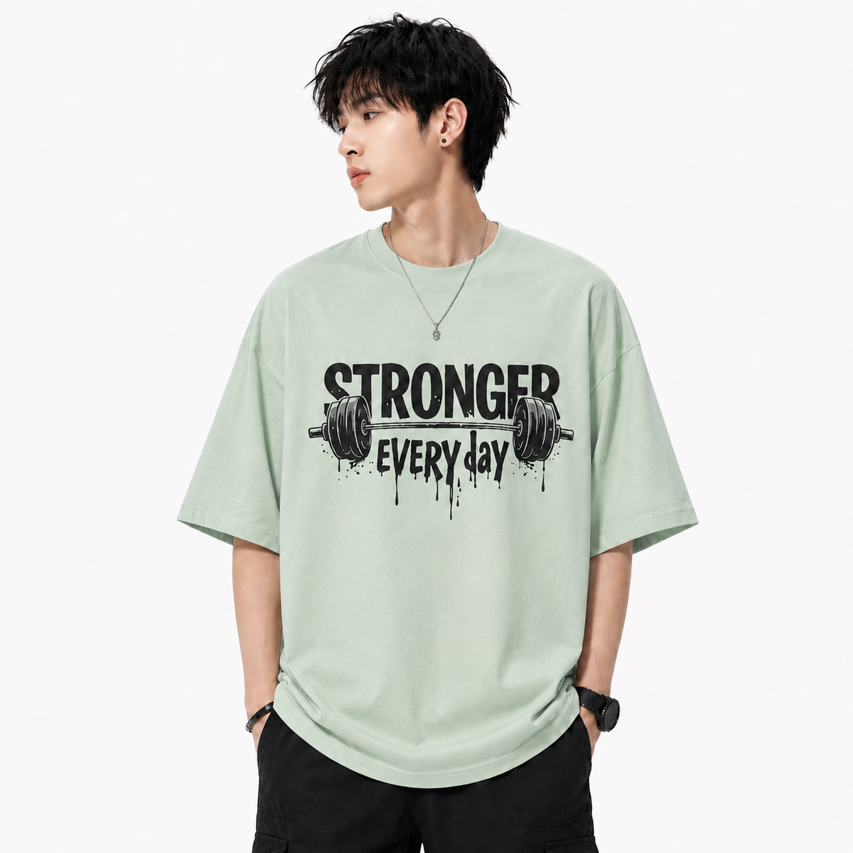 Attitude T-Shirts for Men | Oversized Slogan Printed T-Shirt | Cotton T Shirt For Men