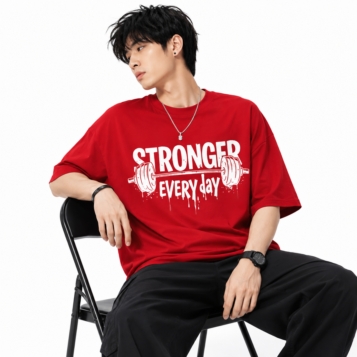 Attitude T-Shirts for Men | Oversized Slogan Printed T-Shirt | Cotton T Shirt For Men