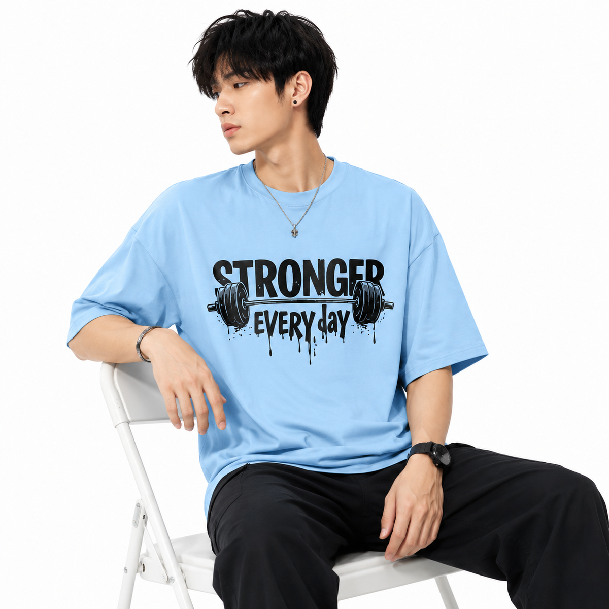 Attitude T-Shirts for Men | Oversized Slogan Printed T-Shirt | Cotton T Shirt For Men