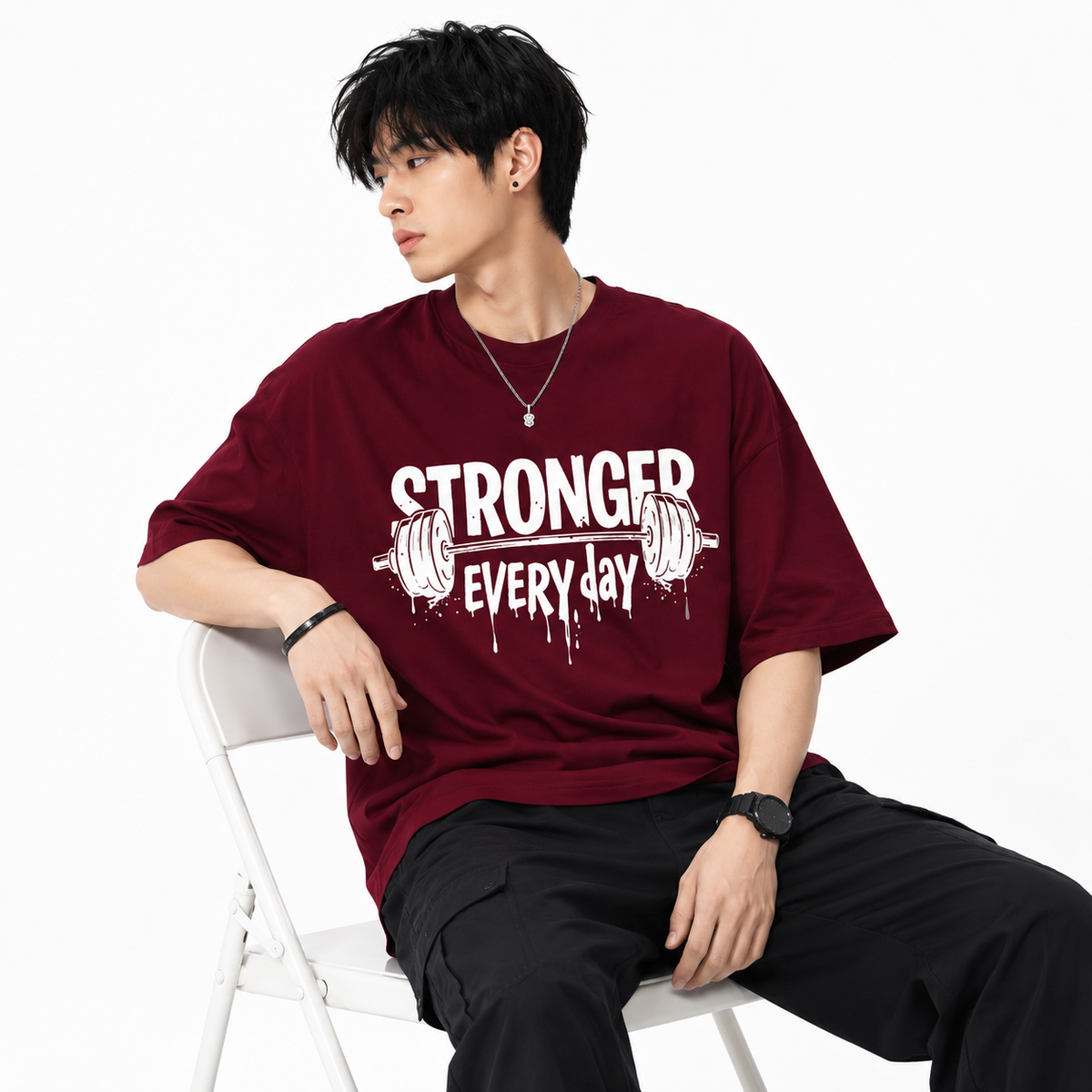 Attitude T-Shirts for Men | Oversized Slogan Printed T-Shirt | Cotton T Shirt For Men