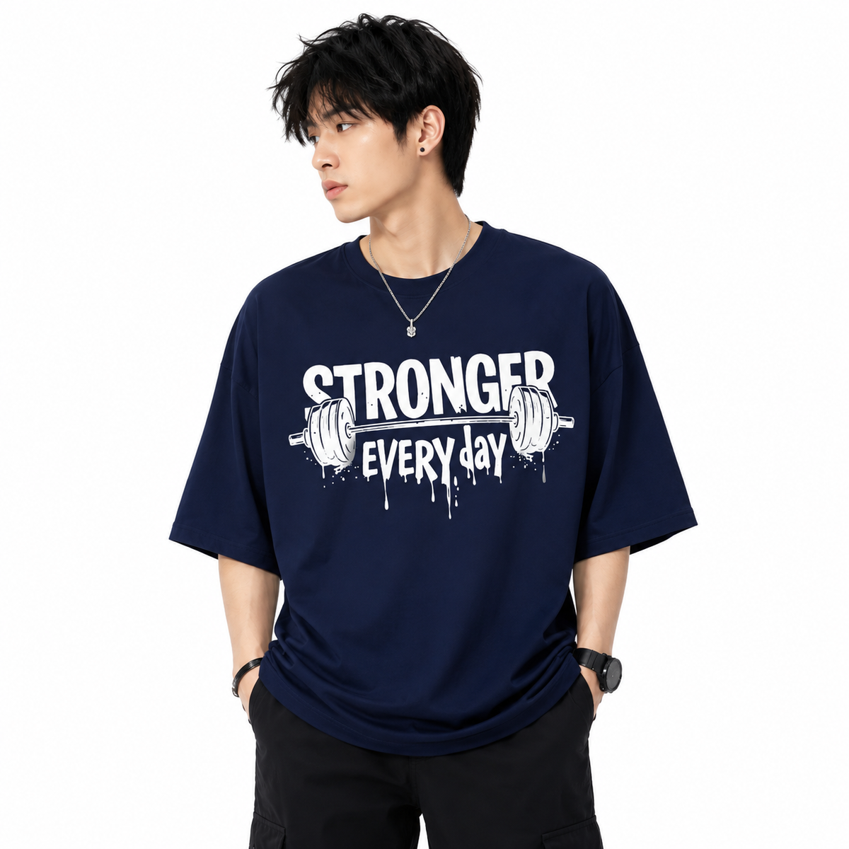 Attitude T-Shirts for Men | Oversized Slogan Printed T-Shirt | Cotton T Shirt For Men