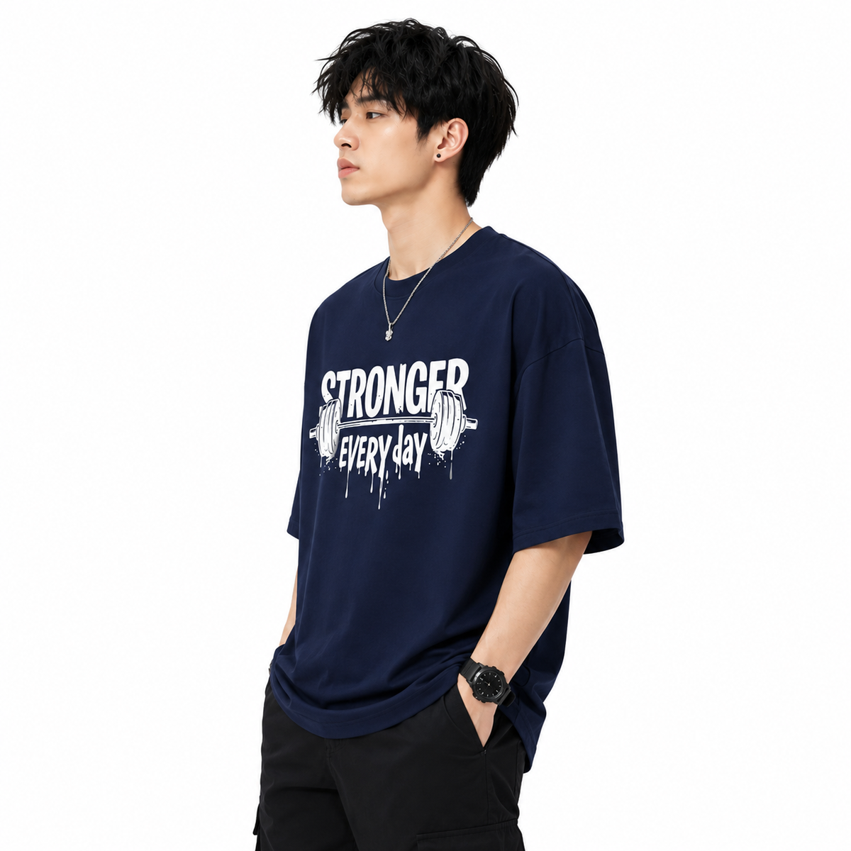 Attitude T-Shirts for Men | Oversized Slogan Printed T-Shirt | Cotton T Shirt For Men