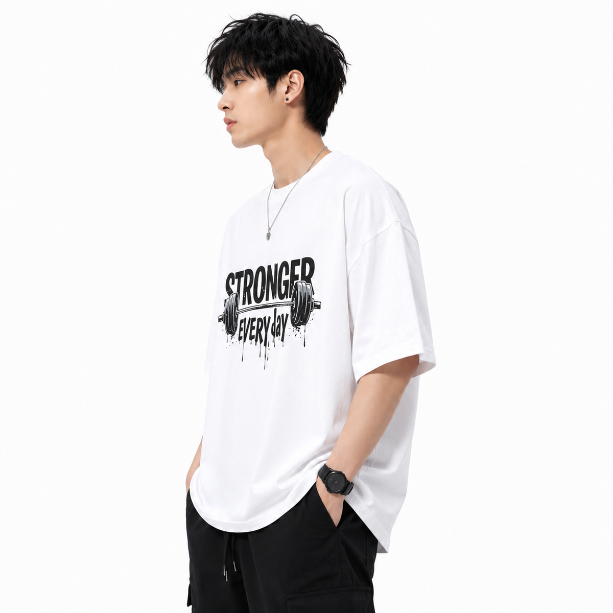 Attitude T-Shirts for Men | Oversized Slogan Printed T-Shirt | Cotton T Shirt For Men