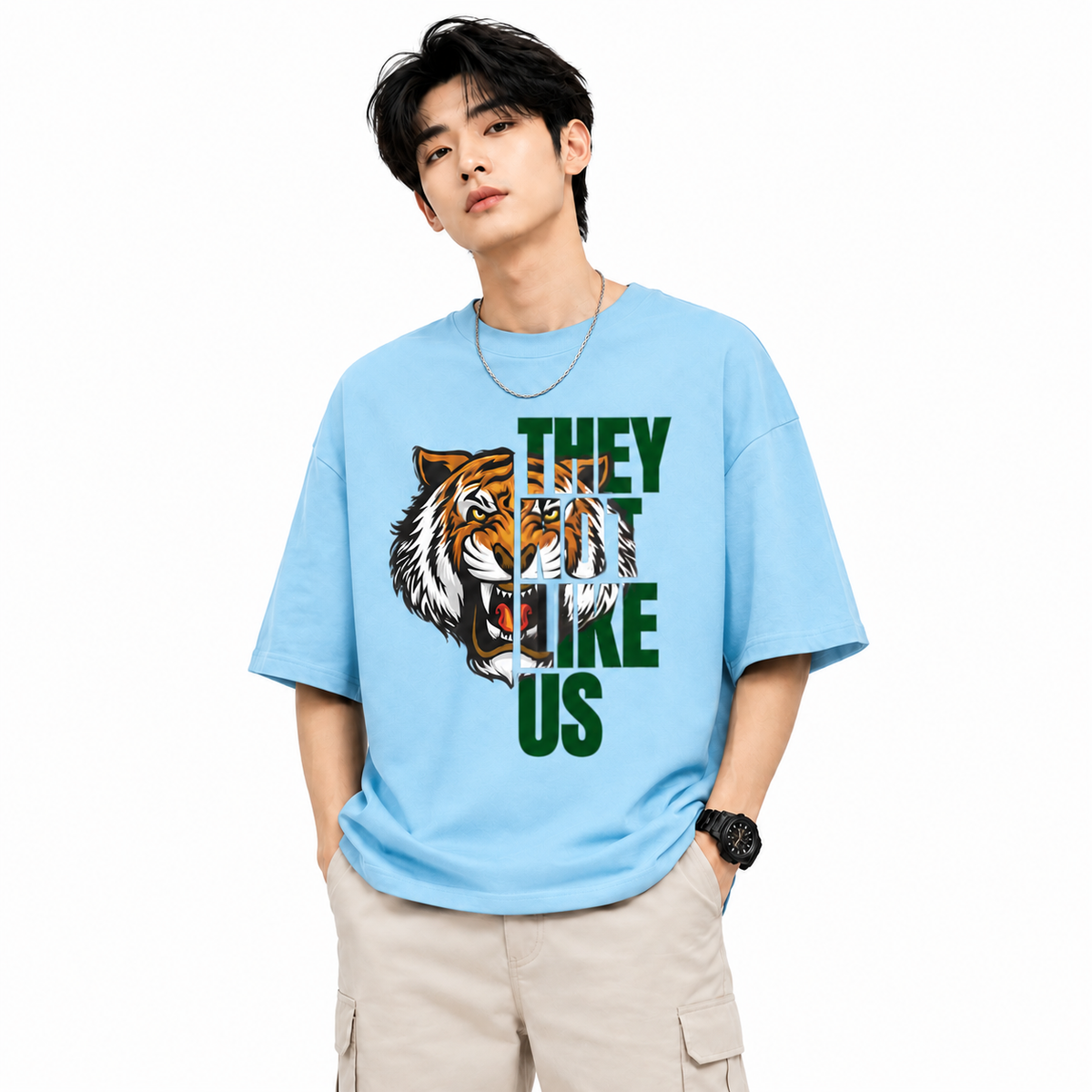 Attitude T-Shirts for Men | Oversized Printed T-Shirt | Wild Life | 100% Cotton T Shirt