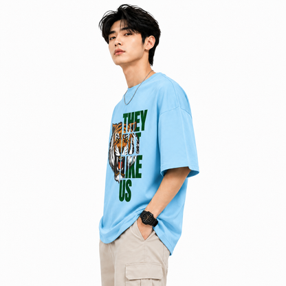 Attitude T-Shirts for Men | Oversized Printed T-Shirt | Wild Life | 100% Cotton T Shirt