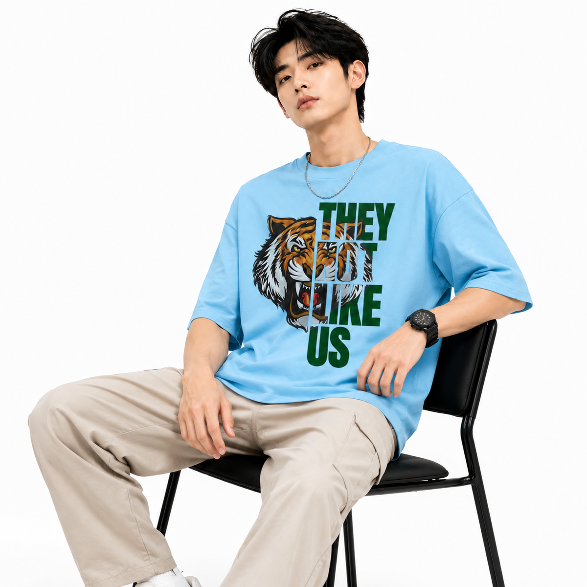 Attitude T-Shirts for Men | Oversized Printed T-Shirt | Wild Life | 100% Cotton T Shirt