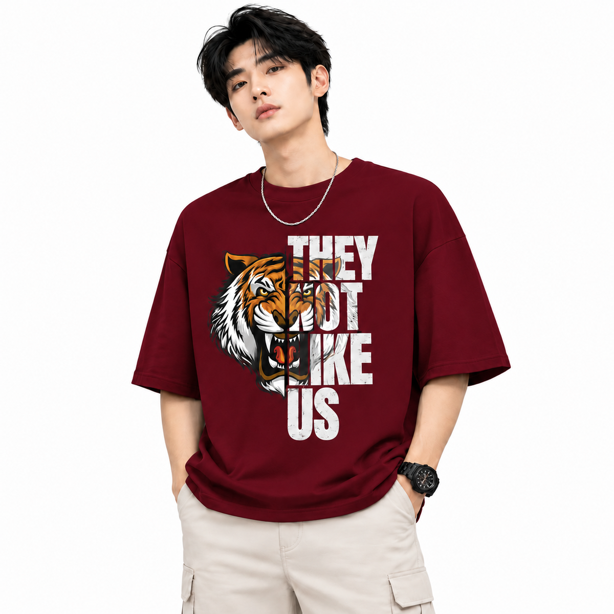 Attitude T-Shirts for Men | Oversized Printed T-Shirt | Wild Life | 100% Cotton T Shirt