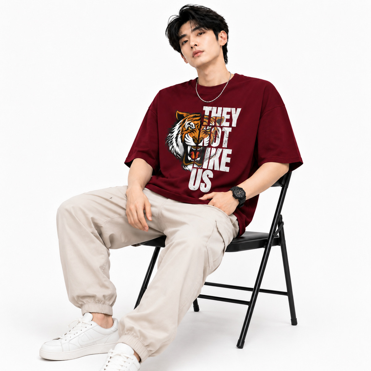 Attitude T-Shirts for Men | Oversized Printed T-Shirt | Wild Life | 100% Cotton T Shirt