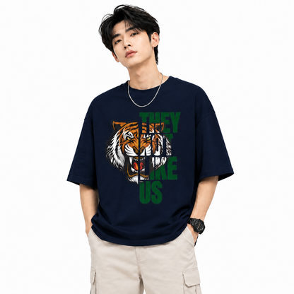 Attitude T-Shirts for Men | Oversized Printed T-Shirt | Wild Life | 100% Cotton T Shirt