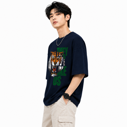 Attitude T-Shirts for Men | Oversized Printed T-Shirt | Wild Life | 100% Cotton T Shirt