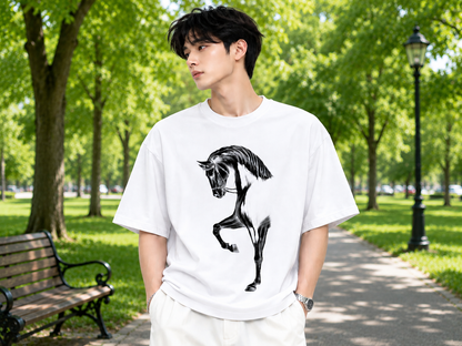 Attitude Men Typography Printed Round Neck Pure Cotton Oversized T-shirt