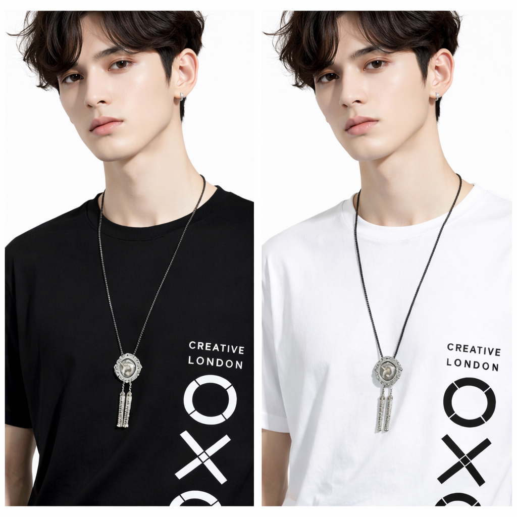 ATTITUDE START OF FASHION Pack of 2 Men’s Cotton Graphic T-Shirts (Black & White)