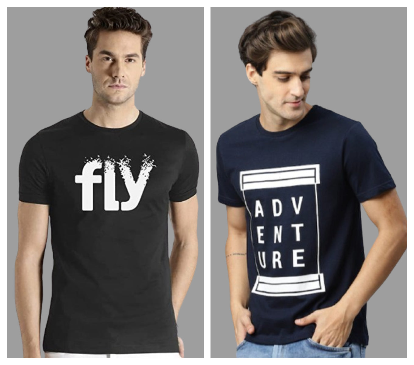 Attitude Combo Printed Half Sleeves T-shirts
