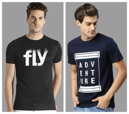 Attitude Combo Printed Half Sleeves T-shirts