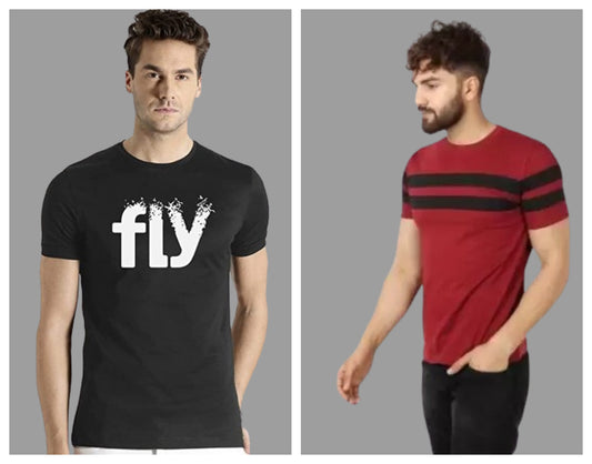 Attitude Start of Fashion Combo Printed Half Sleeves T-shirts