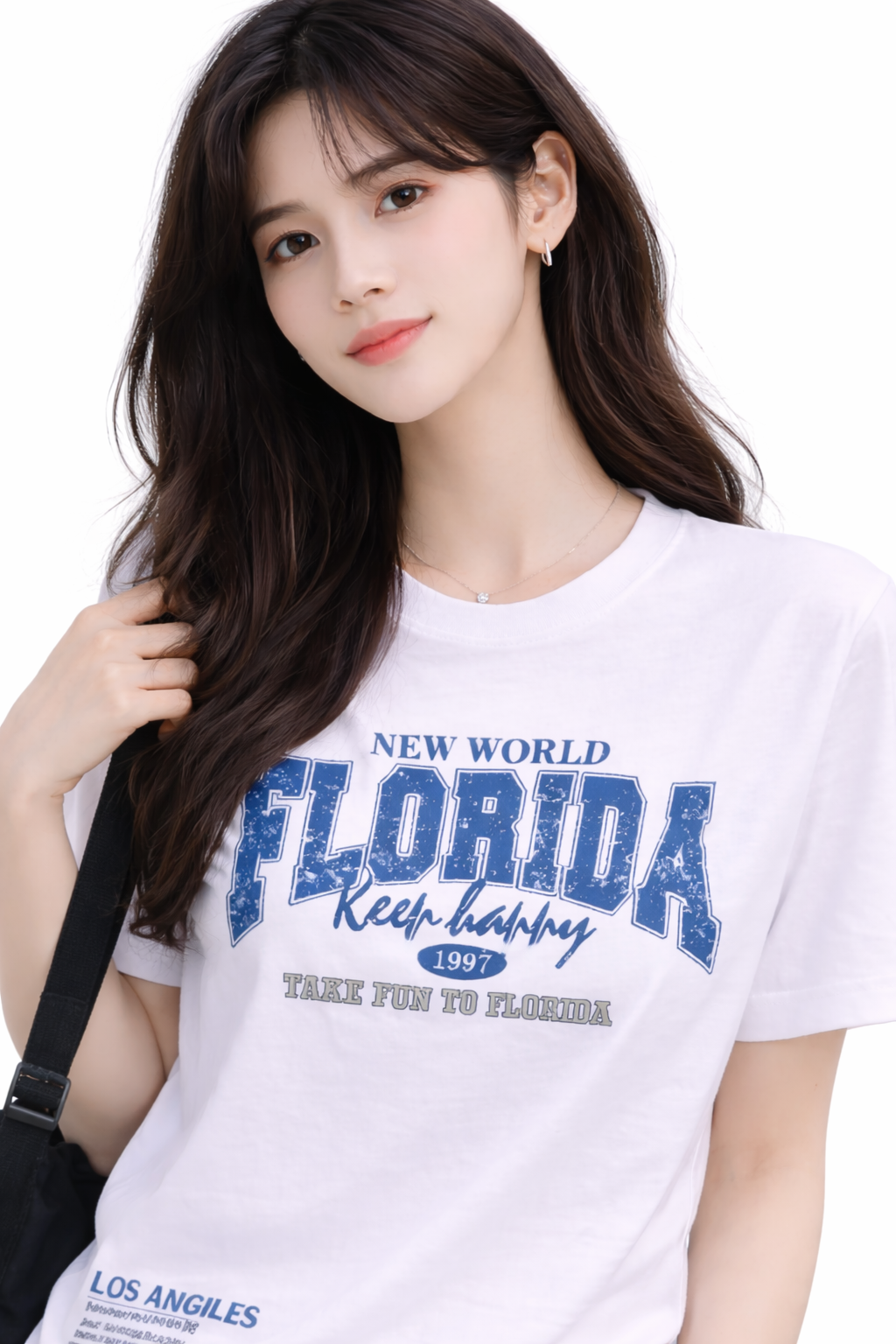 Attitude Start of Fashion New World Florida Graphic Cotton T-Shirt for Women