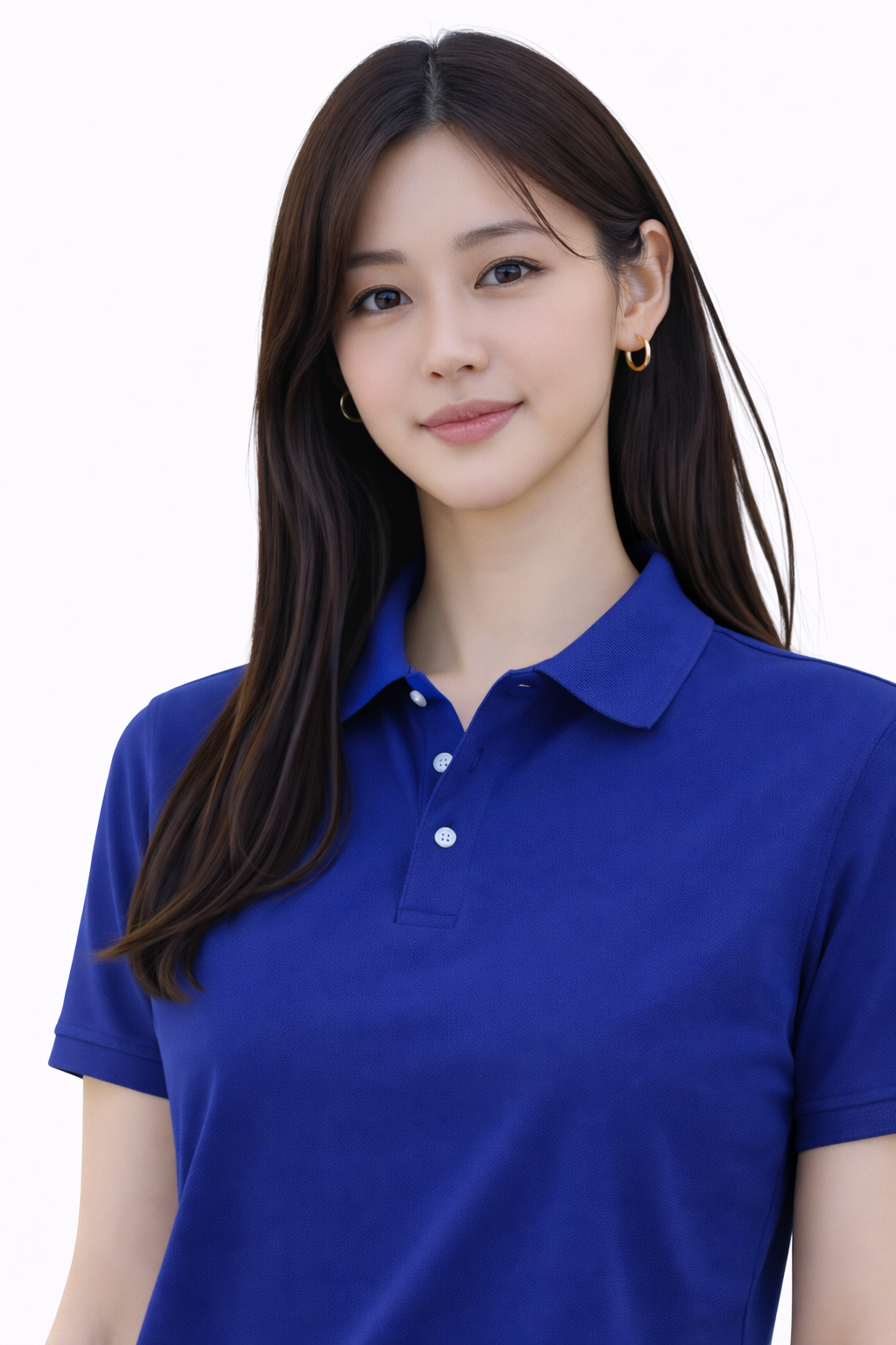 Attitude Start of Fashion Classic Royal Blue Polo T-Shirt for Women