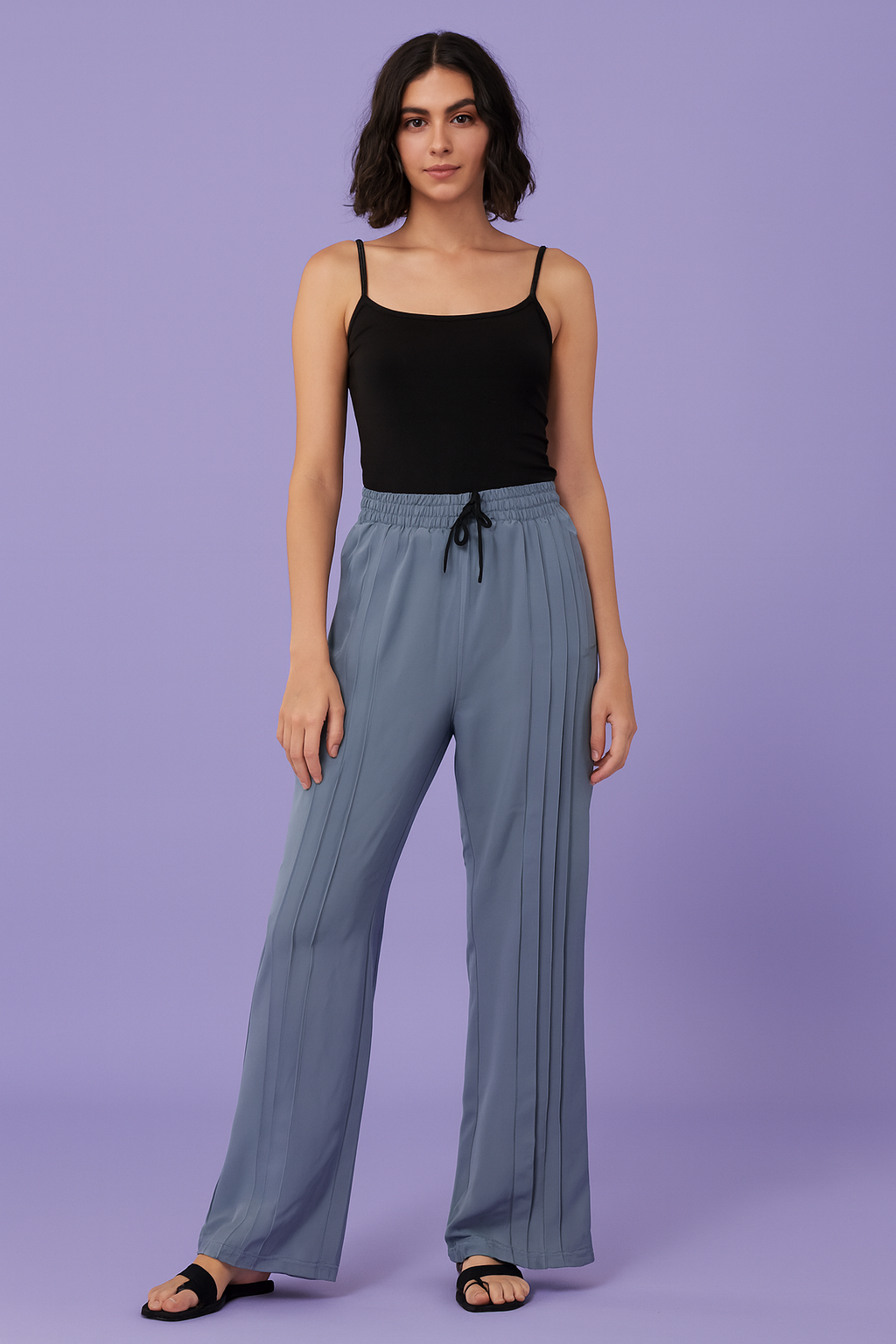 Attitude Girl's Dark Grey Baggy Track Pants