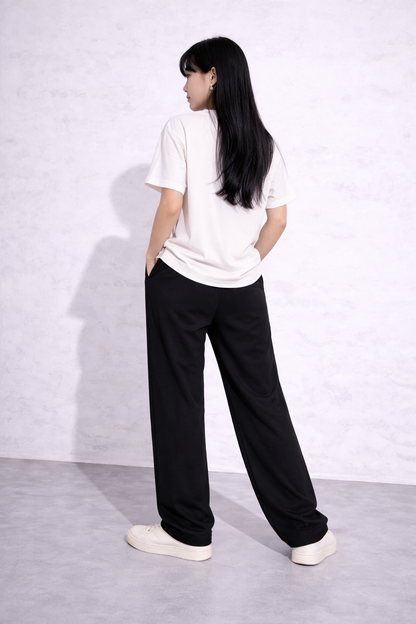 Attitude Start Of Fashion Gothic Tribal Print Black Wide-Leg Streetwear Pants