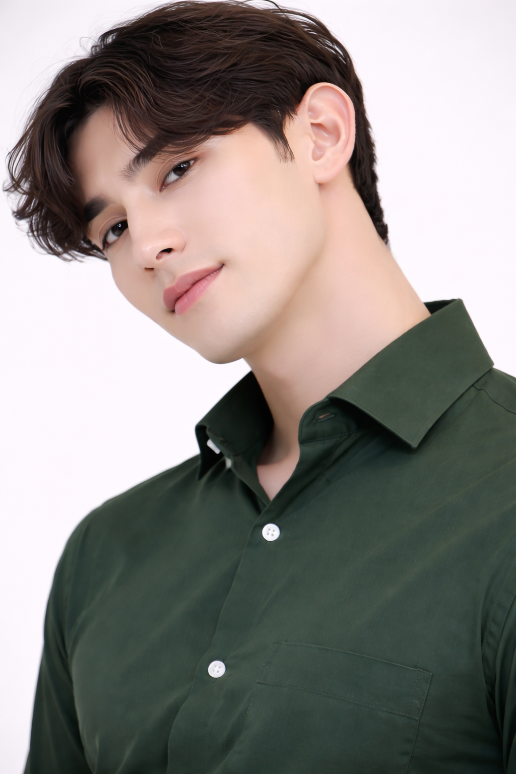 Attitude Start of Fashion Men’s Premium Dark Green Slim Fit Formal Shirt – Full Sleeve Classic Wear