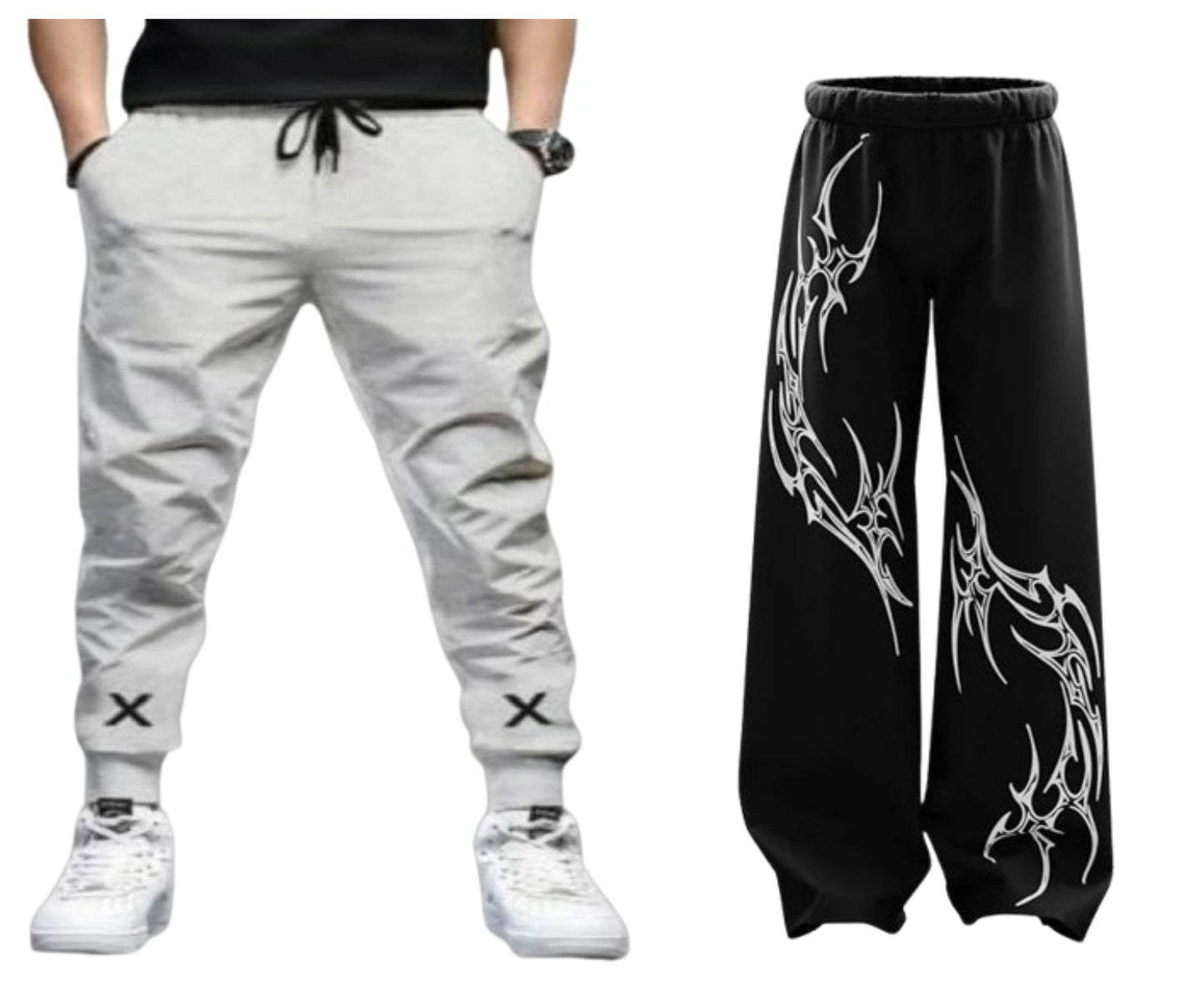 Attitude Combo Men's Regular Fit Printed Baggy Lower