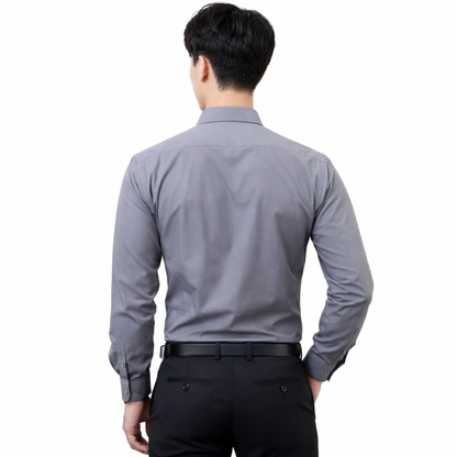 Attitude Start of Fashion Men’s Premium Grey Slim Fit Formal Shirt – Full Sleeve Classic Office Wear