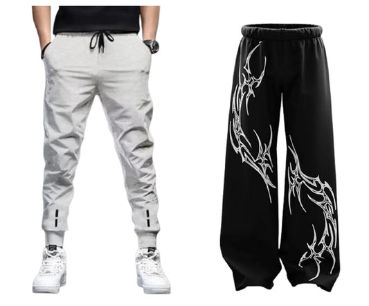 Attitude Combo Men's Regular Fit Printed Baggy/Jogger Lower –