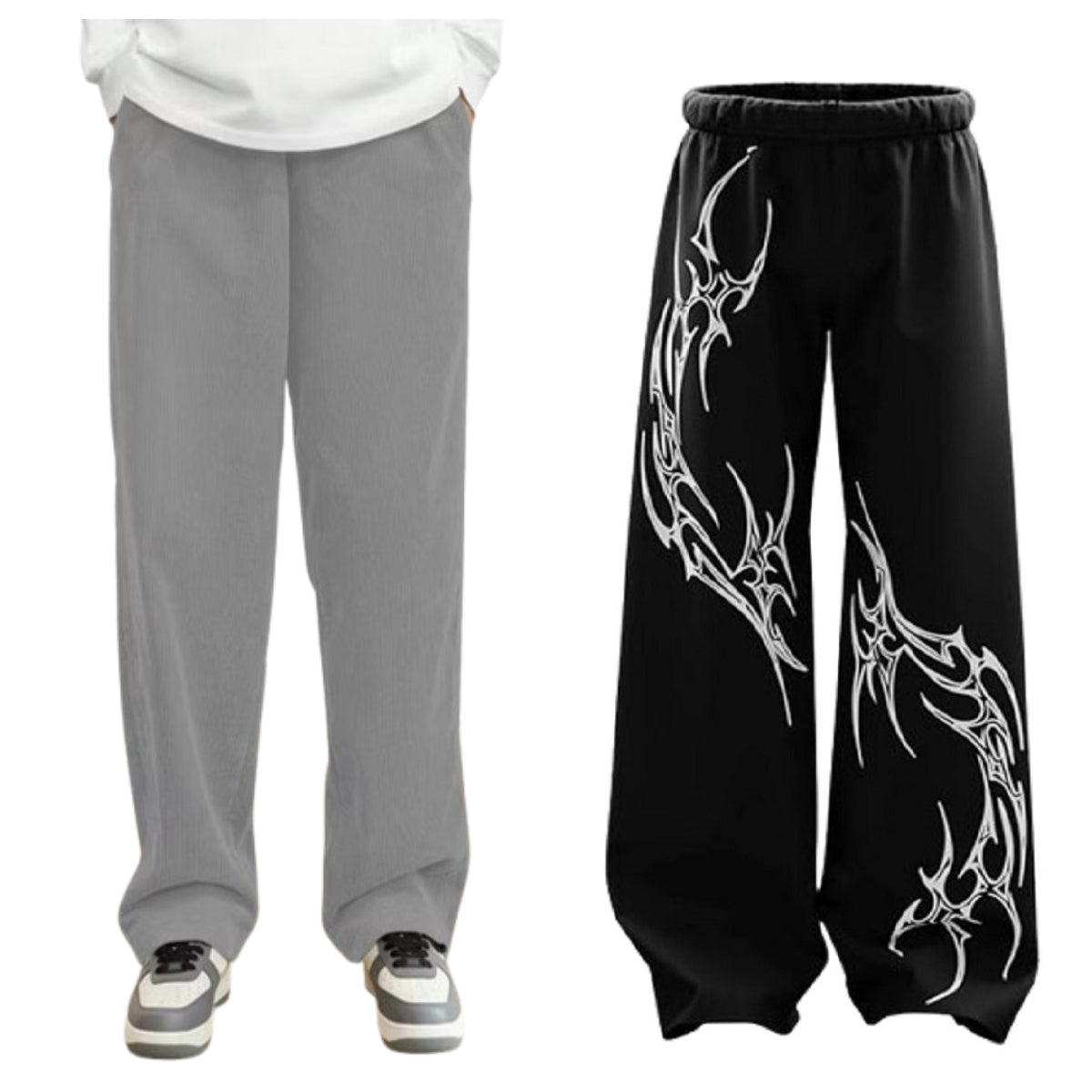 Attitude Combo Men's Regular Fit Printed Lower– Cotton Blend Joggers with Elastic Waistband & Pockets |