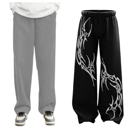 Attitude Combo Men's Regular Fit Printed Lower– Cotton Blend Joggers with Elastic Waistband & Pockets |