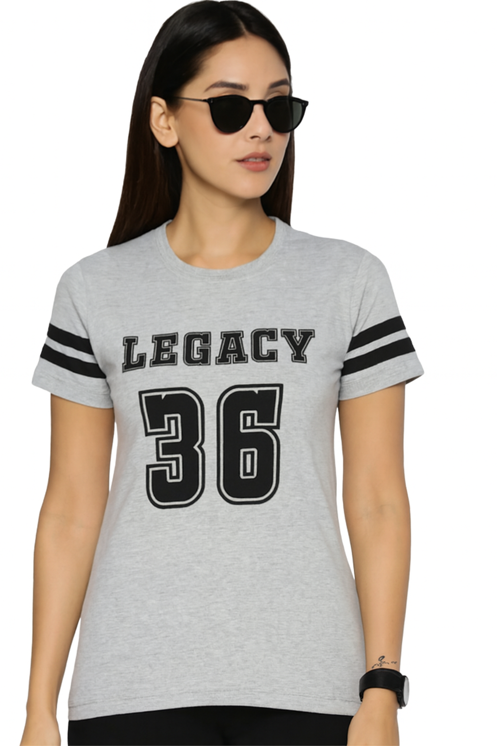 Attitude Start Of Fashion Women’s Grey LEGACY 36” Printed T-Shirt