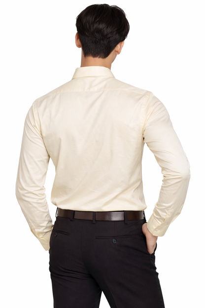 Attitude Start of Fashion Men’s Classic Lemon Formal Shirt – Full Sleeve Office Wear