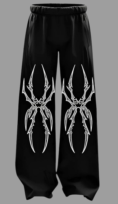 Attitude Men's Regular Fit Print Baggy Lower– Cotton Blend Joggers with Elastic Waistband & Pockets |