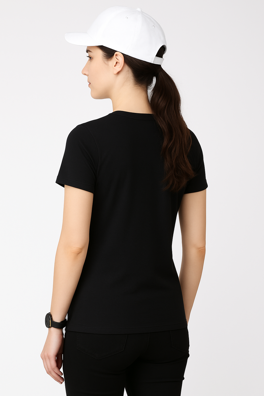 Attitude Start Of Fashion Women’s Black White Red Colorblock T-Shirt | Casual Crew Neck Tee