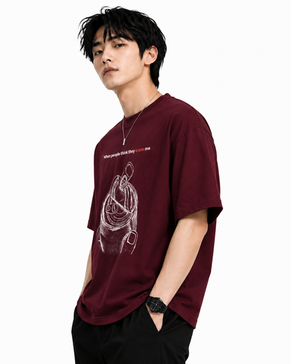 Attitude T-Shirts for Men | Oversized Slogan Printed T-Shirt for Men | Cotton T Shirt For Men