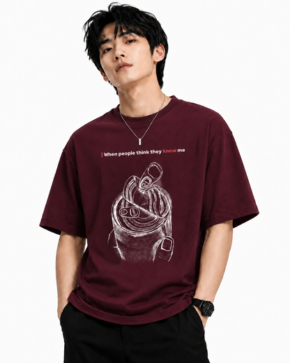 Attitude T-Shirts for Men | Oversized Slogan Printed T-Shirt for Men | Cotton T Shirt For Men