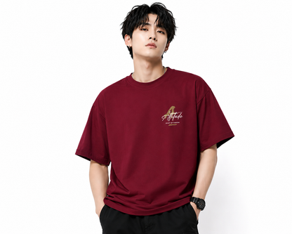 Attitude Oversized Anime Graphic T-Shirt for Men | Mens LoosE Fit Back Printed Oversized Tshirt