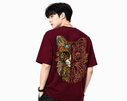 Attitude Cat Printed Oversized tshirt For Men| Trending T- Shirt