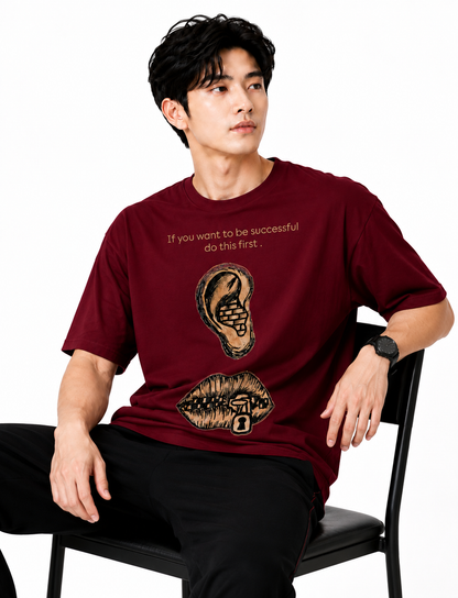 Attitude Men Slogan Printed Oversized tshirt For Men| Slogan Trending T- Shirt