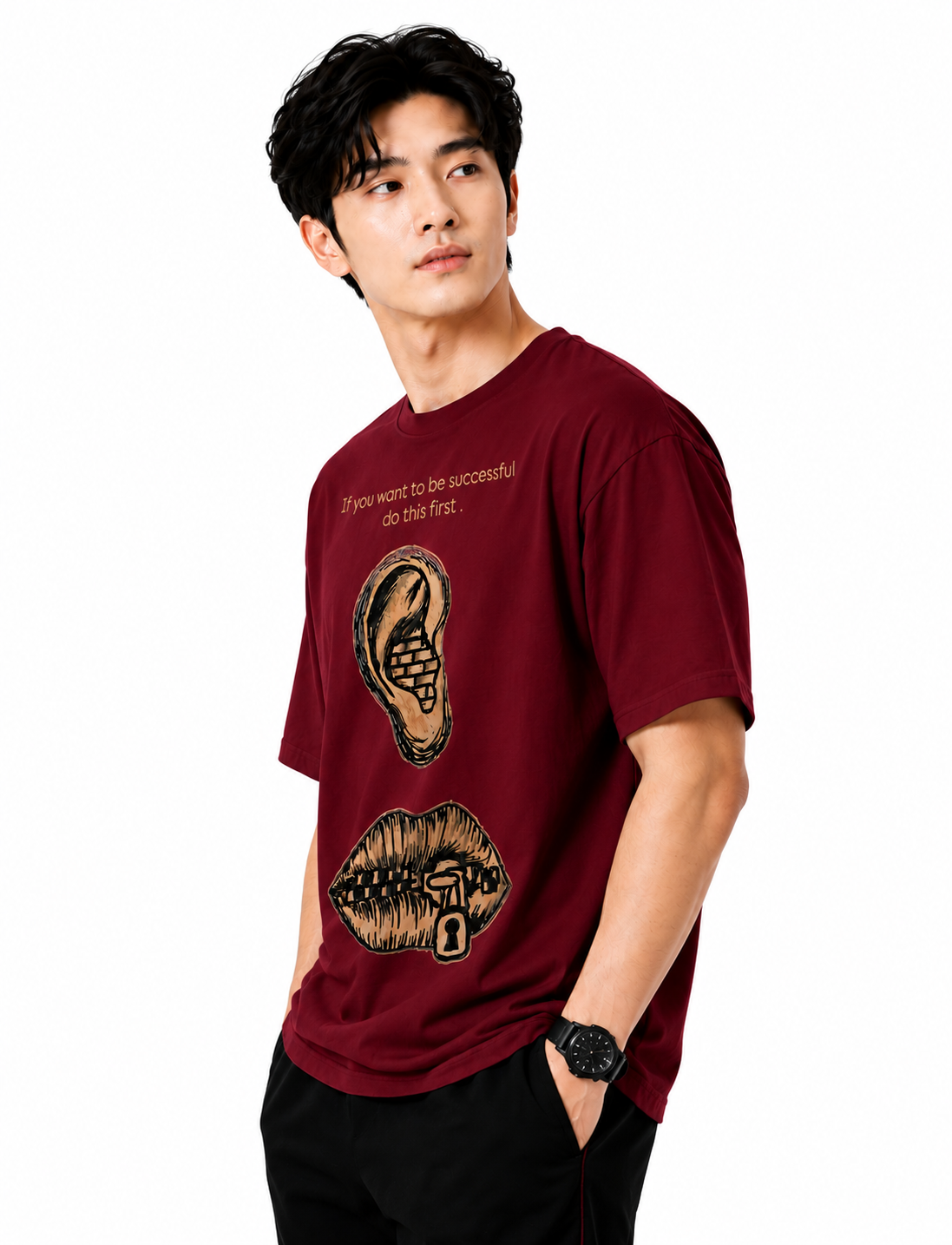 Attitude Men Slogan Printed Oversized tshirt For Men| Slogan Trending T- Shirt