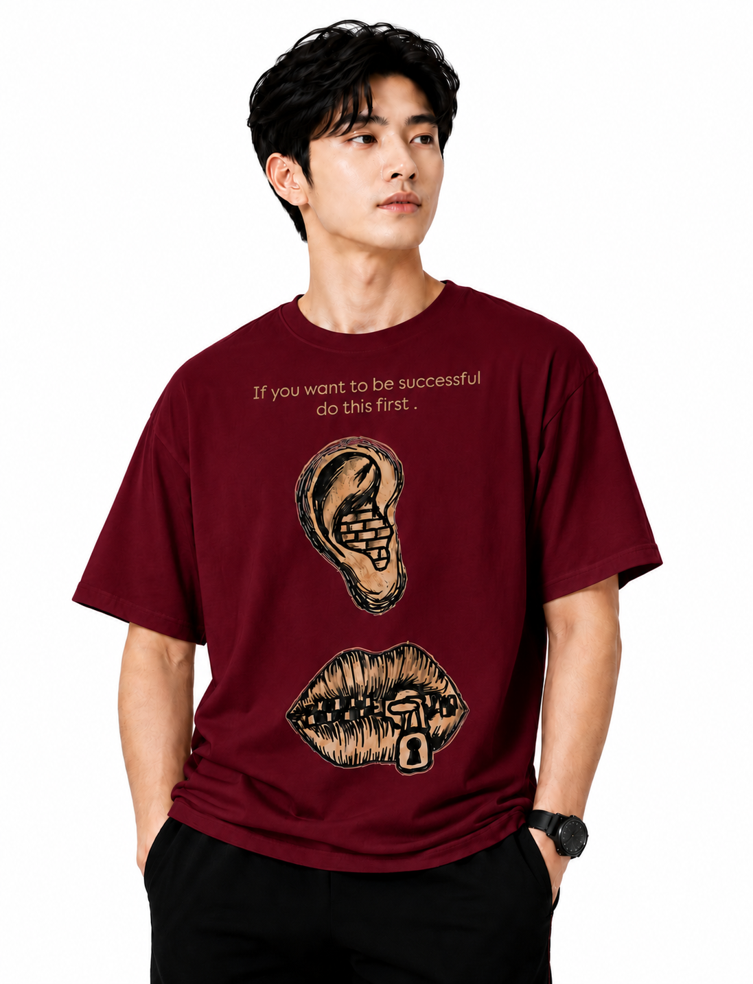 Attitude Men Slogan Printed Oversized tshirt For Men| Slogan Trending T- Shirt