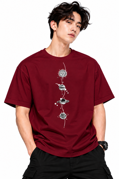 Attitude T-Shirts for Men | Round Neck Printed Oversized Cotton Tshirt