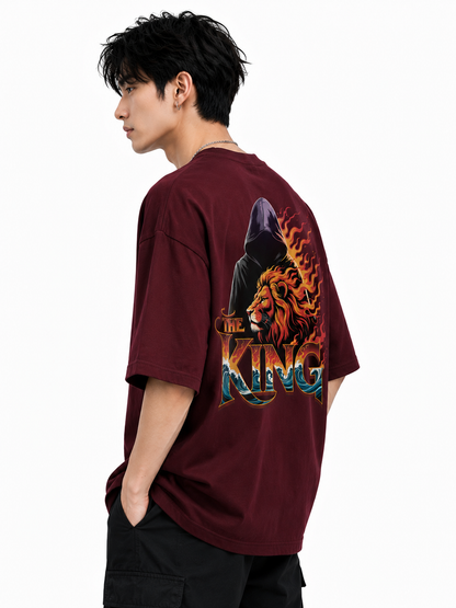 Attitude Men's King Printed T-Shirt | Premium Cotton Casual Round Neck Tee for Men