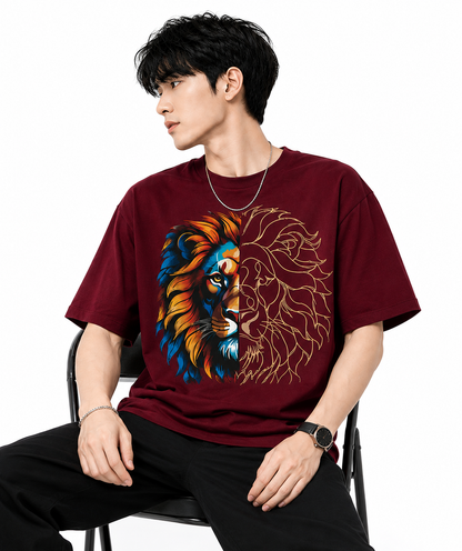 Attitude T-Shirts for Men, | Premium Cotton Casual Round Neck Tee for Men | Oversized Printed T-Shirt for Men